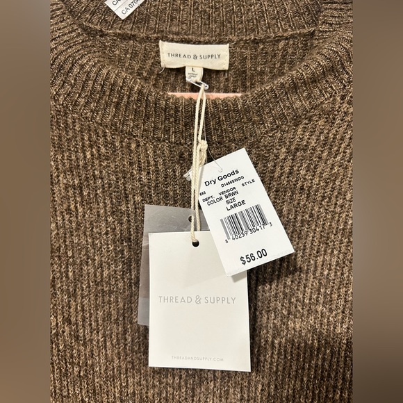 Thread & Supply Tan Cowl Neck Sweater Dress - Picture 3 of 4